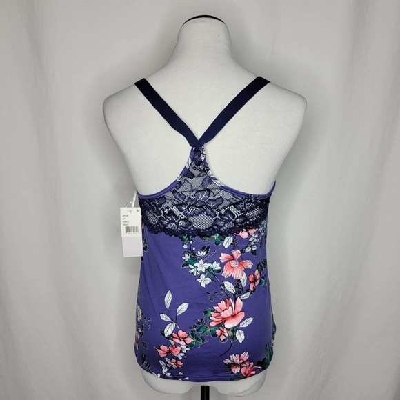 ✨ SALE Linea Donatella Lainie Trellis Sleep Cami Purple Floral NWT Size Small - Picture 5 of 7